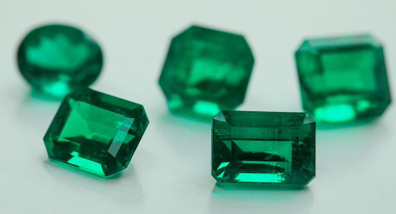 Cut Emerald Stones - Medium to Rich Green