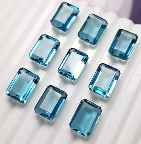 Cut and Polished Aquamarine Gemstones